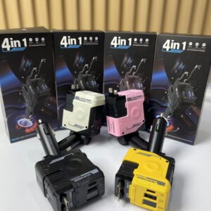 Cargador Carro 4 en 1 Dual Retractil 66W