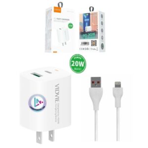 Cargador VIDVIE IPHONE 20W plm348