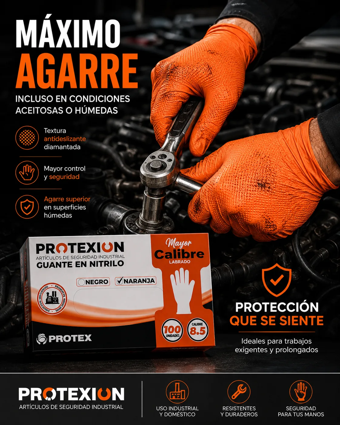 Guante de nitrilo 100%